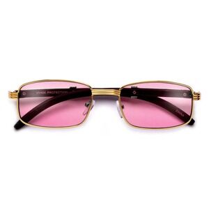 Pink Lens‎ Sunglasses Gold Frame UV400 Protection Fashion Shades Hip Hop Migos